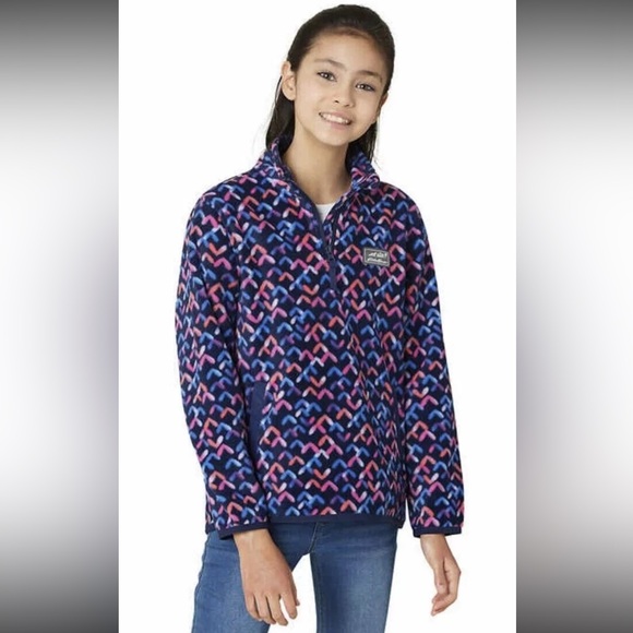 NWT Eddie Bauer Youth Girls Quest Fleece 1/4 Zip Pullover - size L (14/16) - Picture 1 of 7